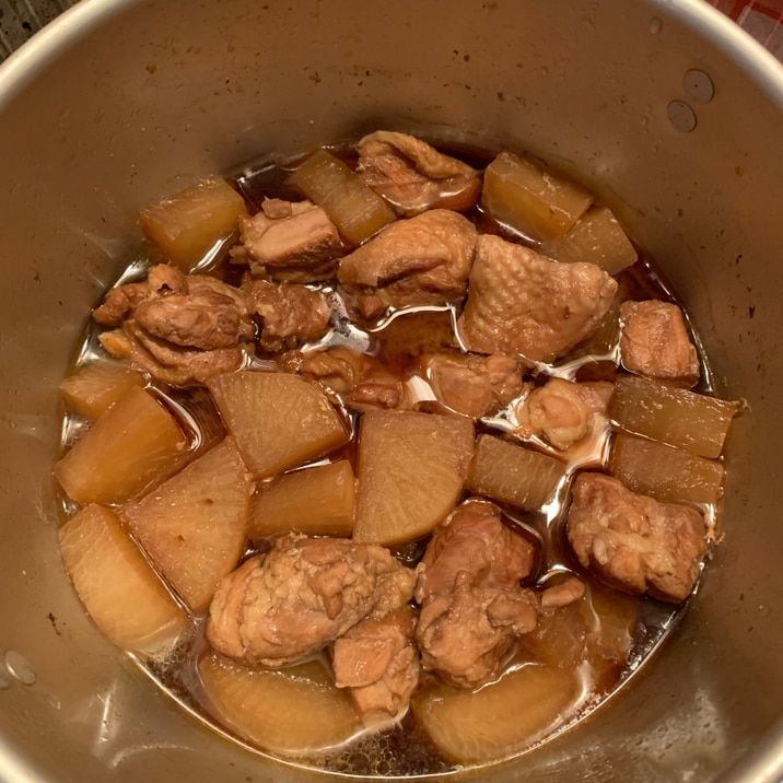 鶏もも肉と大根のポン酢の煮物